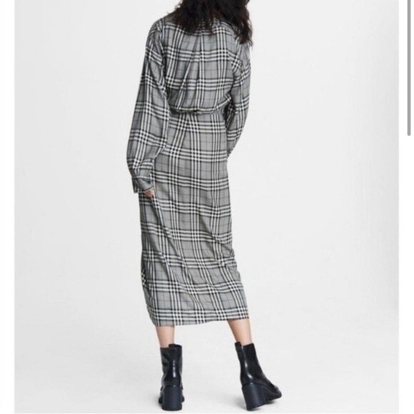Rag‎ & Bone Amber Plaid Front Twist Dress Size 00 - Picture 2 of 12